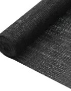 vidaXL Засенчваща мрежа черна 2x50 м HDPE 75 г/м²