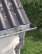 vidaXL Защита за листа на улука 8 бр. Сребрист 200 mm