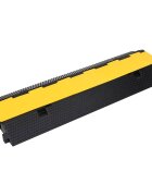 vidaXL Защитна рампа за кабели с 2 канала 100 см гума