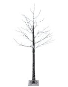vidaXL Заснежена коледна елха с LED светлини Кафяво 22 x 22 x 150 см