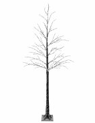 vidaXL Заснежена коледна елха с LED светлини Кафяво 25 x 25 x 210 см