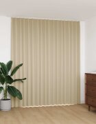 vidaXL Затъмняваща завеса с куки бежова 290x245 см