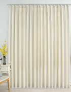 vidaXL Затъмняваща завеса с куки кадифе кремаво 290x245 см