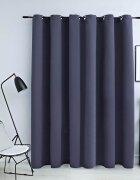 vidaXL Затъмняваща завеса с метални халки антрацит 290x245 см