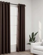vidaXL Затъмняващи завеси имитация лен с отвори 2 бр таупе 140x225 см