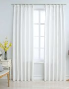 vidaXL Затъмняващи завеси с куки 2 бр белезникави 140x225 см