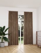 vidaXL Затъмняващи завеси с куки 2 бр кадифе бежови 140x225 см