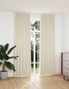 vidaXL Затъмняващи завеси с куки 2 бр кадифе кремави 140x245 см