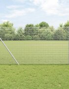 vidaXL Заварена мрежа ограда 5000 x 140 см Сребрист