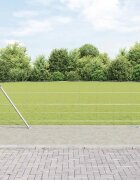 vidaXL Заварена мрежа от тел с бетонен основание 50 x 08 m Сребристо