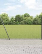 vidaXL Заварена мрежа от тел с бетонен основание 50 x 12 m Сиво Мрежа