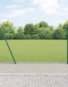 vidaXL Заварена мрежа от тел с бетонен основание 50 x 12 m Зелено