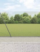 vidaXL Заварена мрежа от тел с бетонен основание 50 x 14 м Сиво Мрежа