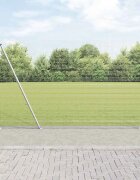 vidaXL Заварена мрежа от тел с бетонен основание 50 x 15 m Сребристо