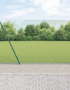 vidaXL Заварена мрежа от тел с бетонен основание 50 x 15 m Зелено