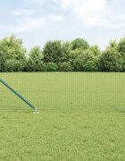 vidaXL Заварена мрежа с шипове 10 x 06 м PVC покрита стомана Зелено