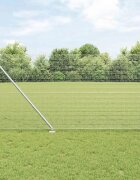 vidaXL Заварена мрежа с шипове 100 x 1 м Поцинкована стомана Сребристо