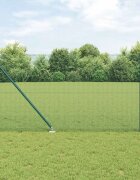 vidaXL Заварена мрежа с шипове 100 x 1 м PVC покрита стомана Зелено