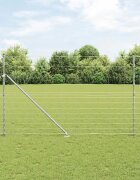 vidaXL Заварена мрежа с шипове 50 x 15 m Поцинкована стомана Мрежа