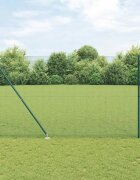 vidaXL Заварена мрежа с шипове 50 x 15 m PVC покрита стомана Зелено