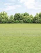 vidaXL Заварена телена ограда с колове 25 x 04 m Поцинкована стомана