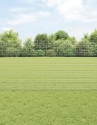 vidaXL Заварена телена ограда с колове 25 x 12 м Поцинкована стомана