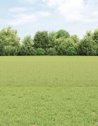 vidaXL Заварена телена ограда с колове 50 x 05 м Сиво Мрежа
