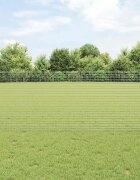 vidaXL Заварена телена ограда с колове 50 x 1 m Поцинкована стомана