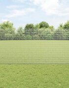 vidaXL Заварена телена ограда с колове 50 x 12 m Поцинкована стомана