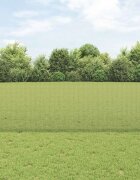 vidaXL Заварена телена ограда с колове 50 x 12 m Сиво Мрежа