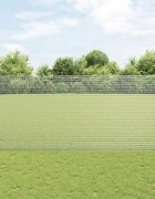 vidaXL Заварена телена ограда с колове 50 x 14 м Поцинкована стомана