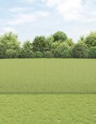 vidaXL Заварена телена ограда с колове 50 x 14 м Сиво Мрежа