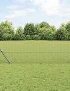 vidaXL Заварена телена ограда за фиксиране на земята 100 x 04 м Сиво