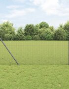 vidaXL Заварена телена ограда за фиксиране на земята 50 x 1 m Сиво