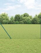 vidaXL Заварена телена ограда за фиксиране на земята 50 x 14 м Зелено