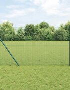 vidaXL Заварена телена ограда за фиксиране на земята 50 x 14 м Зелено