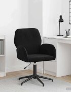 vidaXL Завъртащ се офис стол 54 x 55 x 90 см Черно Кадифе