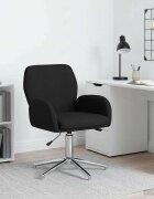 vidaXL Завъртащ се офис стол 54 x 58 x 90 см Черно Текстил