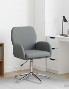 vidaXL Завъртащ се офис стол 54 x 58 x 90 см Тъмносиво Текстил