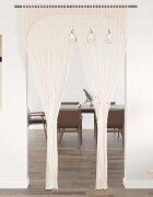 vidaXL Завеса макраме 140x240 см памук