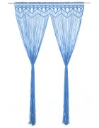 vidaXL Завеса макраме синя 140x240 см памук