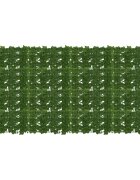 vidaXL Завеса за балкон с листа Зелено 200 x 100 cm Полиестер и тъкан