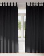 vidaXL Завеси за затъмняване с пръстени 2 бр. Черно 225 x 140 см