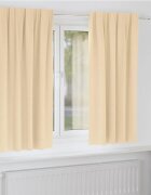 vidaXL Завеси за затъмняване с пръстени 2 бр. Кремаво 175 x 140 см