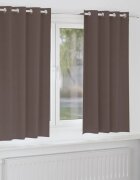 vidaXL Завеси за затъмняване с пръстени 2 бр. Тъмен кафяв 175 x 140 см