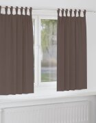vidaXL Завеси за затъмняване с пръстени 2 бр. Тъмен кафяв 175 x 140 см