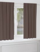 vidaXL Завеси за затъмняване с пръстени 2 бр. Тъмен кафяв 175 x 140 см