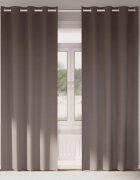vidaXL Завеси за затъмняване с пръстени 2 бр. Тъмен кафяв 260 x 140 см