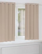 vidaXL Завеси за затъмняване с пръстени 2 бр. Таупе 175 x 140 см