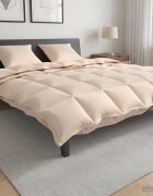 vidaXL Завивка 200 x 200 cm Всички сезони Капок Влакно Бежово